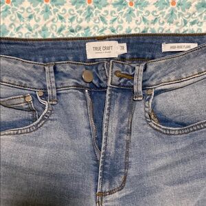 True Craft Women's Flare Jeans - Medium Blue